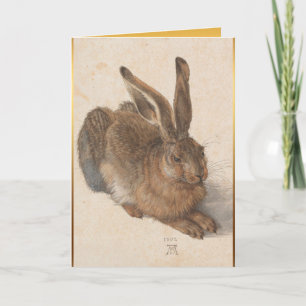 Young Hare Dürer Christmas Geburtstags-Grußkarte Karte