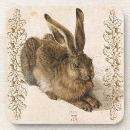 Young Hare von Albrecht Dürer mit Leafy Accents Untersetzer