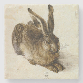 "Young Hare" von Albrecht Dürer Square Steinuntersetzer