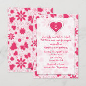 Young Heart Birthday Valentine's Party Einladung (Vorne/Hinten)