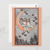 Young Hearts Lovely Vintage Weihnachten Postkarte (Vorne/Hinten)