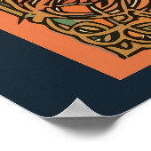 Young Hexe Sat Astride A Besom Art Nouveau Style Poster (Ecke)