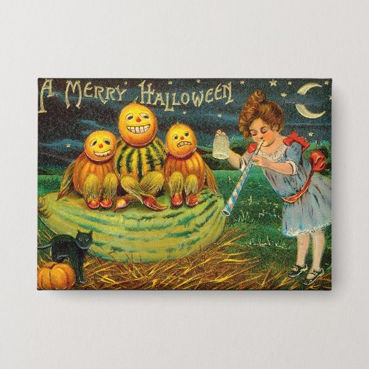 Young Hexe's Brew: Pumpkin Men on Magick Altar Button (Vorderseite)