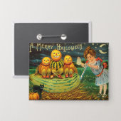 Young Hexe's Brew: Pumpkin Men on Magick Altar Button (Vorderseite/Rückseite)