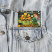 Young Hexe's Brew: Pumpkin Men on Magick Altar Button (Insitu)