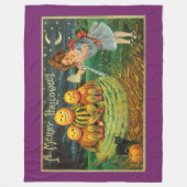 Young Hexe's Brew: Pumpkin Men on Magick Altar Fleecedecke (Vorderseite)