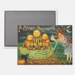 Young Hexe's Brew: Pumpkin Men on Magick Altar Magnet