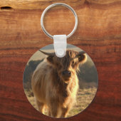 Young Highland Cow Schlüsselanhänger (Vorderseite)