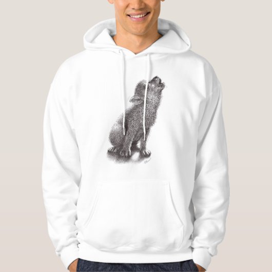 Young Howling Dog Hoodie (Vorderseite)