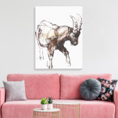 Young Ibex Gran Paradiso 2005 Leinwanddruck (Insitu (Wohnzimmer))