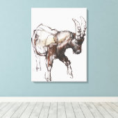 Young Ibex Gran Paradiso 2005 Leinwanddruck (Insitu (Holzboden))