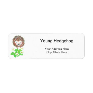 Young Igel & Strawberry Blume Rücksendeadresse