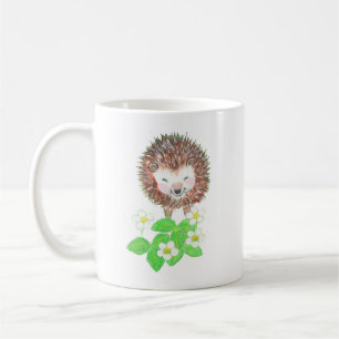 Young Igel & Wild Strawberry Blume Kaffeetasse