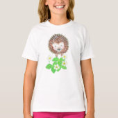 Young Igel & Wild Strawberry Blume T-Shirt (Vorderseite)