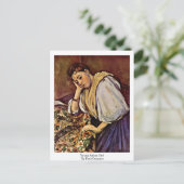 Young Italian Girl von Paul Cezanne Postkarte (Stehend Vorderseite)