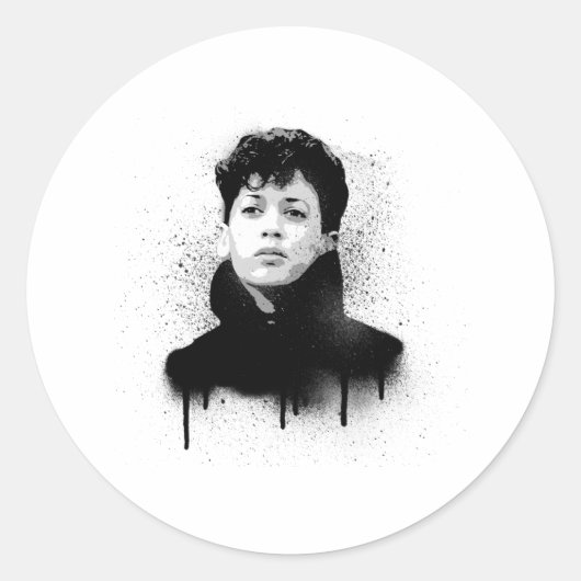 Young Kamala Harris Graffiti Art Runder Aufkleber (Vorderseite)