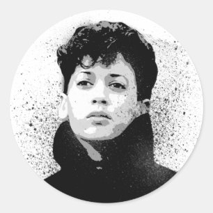 Young Kamala Harris Graffiti Art Runder Aufkleber