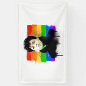 Young Kamala Harris LGBTQ Pride Graffiti Banner (Vertikal)