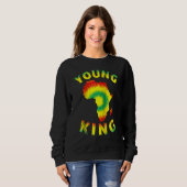 Young King Africa Map Kente Cloud Men Women Sweatshirt (Vorne ganz)