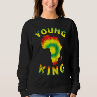 Young King Africa Map Kente Cloud Men Women Sweatshirt