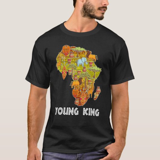 Young King African Little King Black History Month T-Shirt (Vorderseite)