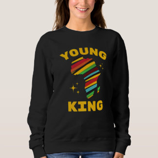 Young King Colorful African American Black History Sweatshirt