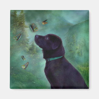 Young Labrador & Buttys Art Magnet