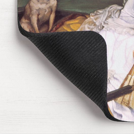 Young Lady & Her Pet Mops in einem Boot von James Mousepad (Ecke)