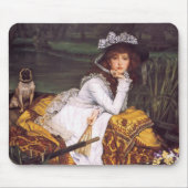 Young Lady & Her Pet Mops in einem Boot von James  Mousepad (Vorne)