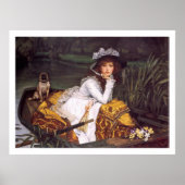 Young Lady & Her Pet Mops in einem Boot von James  Poster (Vorne)