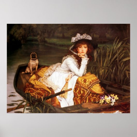 Young Lady in a Boat ~ James Tissot ~ Fine Art Poster (Vorne)