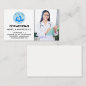 Young Lady Medical Doctor | Geriater Visitenkarte (Vorne/Hinten)