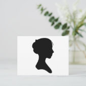 Young Lady Silhouette Postkarte (Stehend Vorderseite)