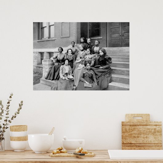 Young Ladys at Fisk, 1890er Poster (Küche)