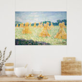 Young Ladys of Giverny Sun Effect von Claude Monet Poster (Küche)