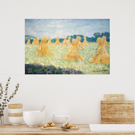 Young Ladys of Giverny Sun Effect von Claude Monet Poster (Küche)