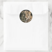 Young Leopard Cub Art Geschenke Runder Aufkleber (Tasche)