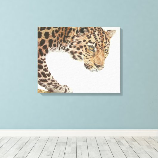 Young Leopard Painting Leinwanddruck (Insitu (Holzboden))