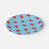 Young Liebe Suckers Red Pappteller (Schrägansicht)