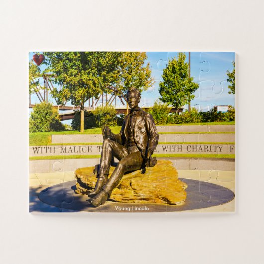 Young Lincoln Monument Puzzle (Horizontal)