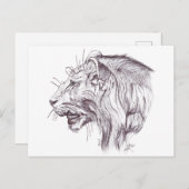 YOUNG LION POSTKARTE (Vorne/Hinten)
