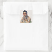 Young Ma-has-Ka, Chef der Iowas Quadratischer Aufkleber (Tasche)