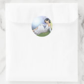 Young Magical Elf Fairy von Al Rio Runder Aufkleber (Tasche)