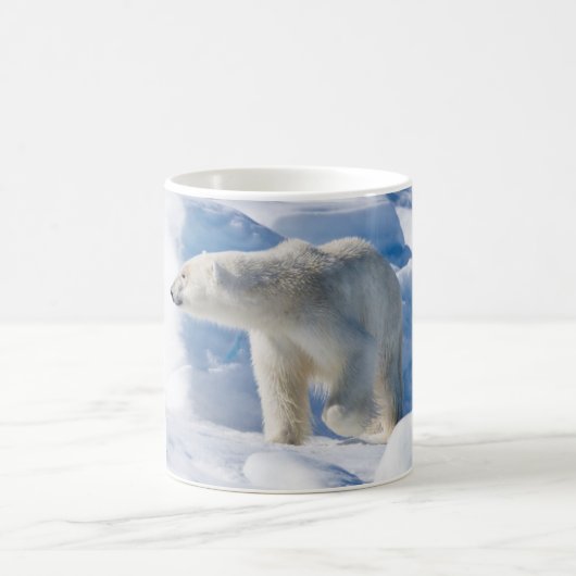 Young Male Polar Bear Kaffeetasse (Mittel)