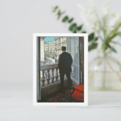Young Man at Window von Gustave Caillebotte Postkarte (Stehend Vorderseite)