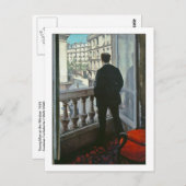 Young Man at Window von Gustave Caillebotte Postkarte (Vorne/Hinten)