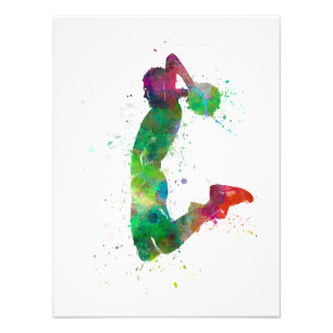 young man basketball, dunking zu player fotodruck