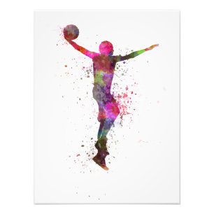 young man basketball, dunking zu player fotodruck