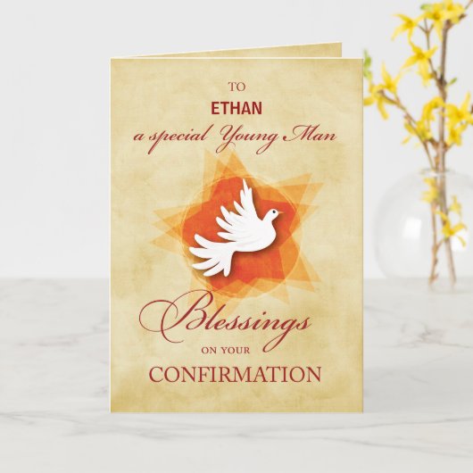 Young Man Confirmation Glückwunsch Glückwünsche Se Karte (Gelbe Blume)