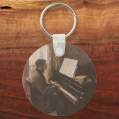 Young Man Playing the Piano by Gustave Caillebotte Schlüsselanhänger (Vorderseite)